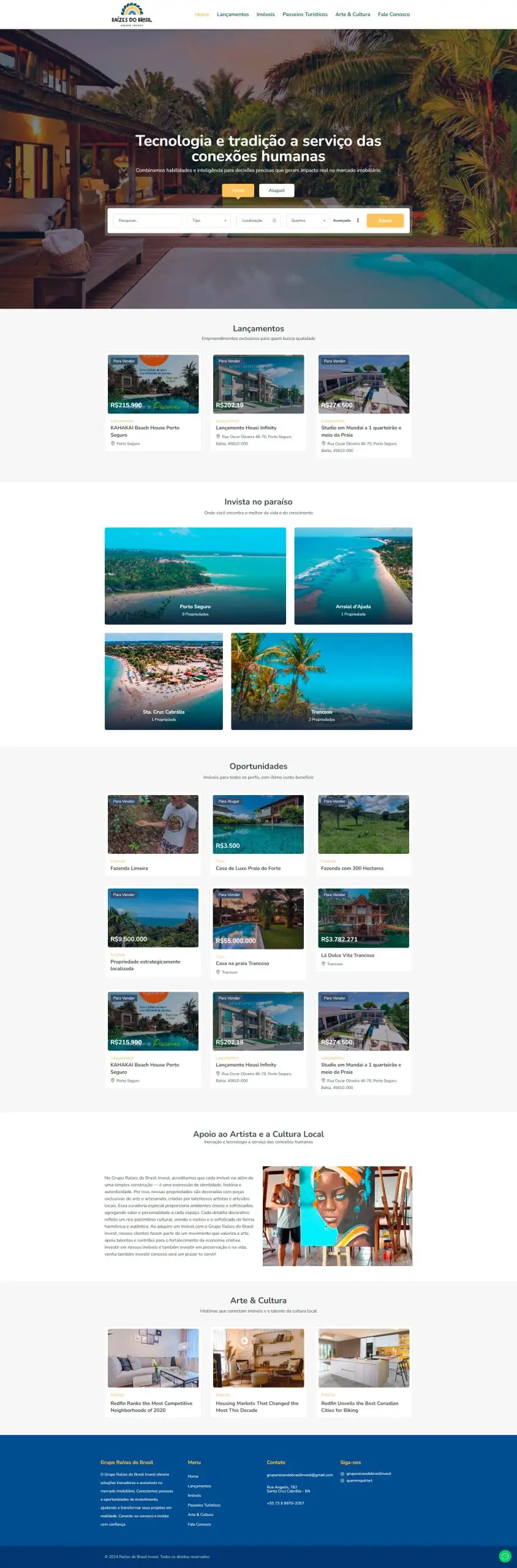 Site – Grupo Raízes