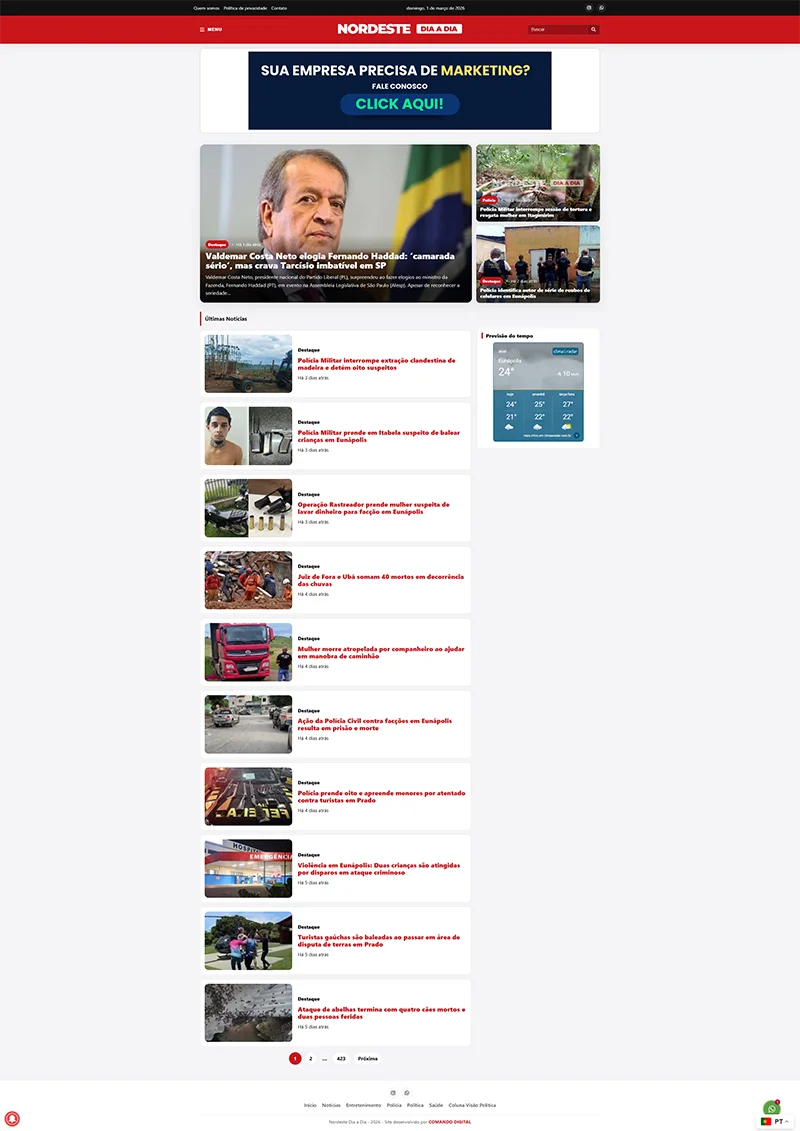 Site – Nordeste dia a dia
