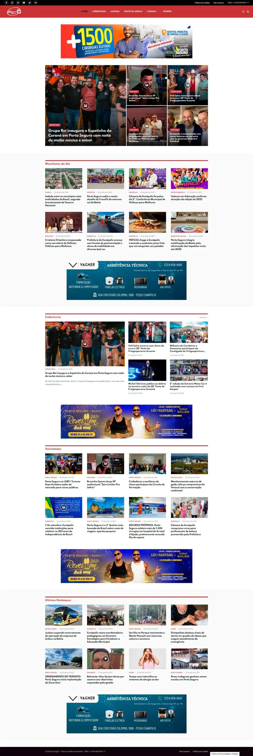 Site – Que Agito